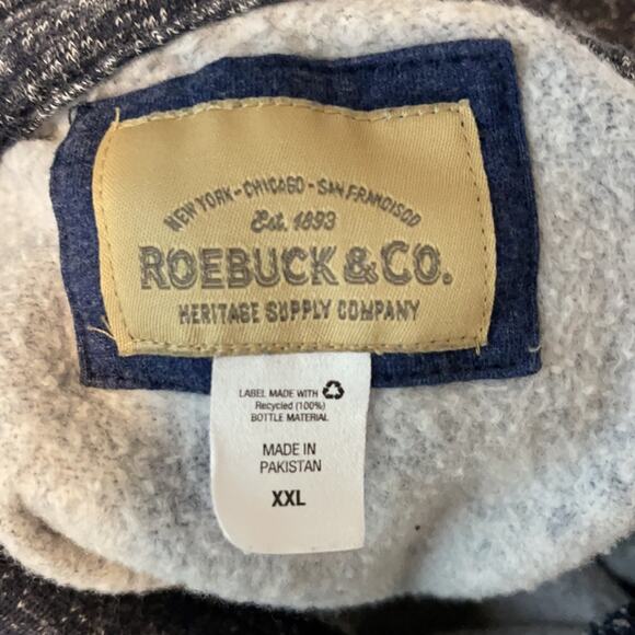 Roebuck & Co Heathered Navy Hoodie Size XXL - Picture 6 of 6